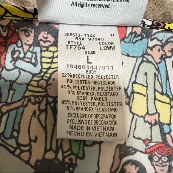 NWT Cherokee Women’s Tooniforms Where’s Waldo? V-Neck Scrub Top Size Large - Picture 6 of 7